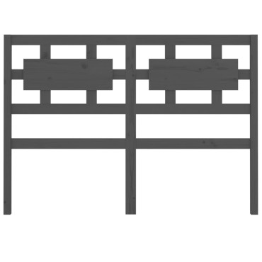 vidaXL Κεφαλάρι Κρεβατιού Γκρι 145,5x4x100cm από Μασίφ Ξύλο Πεύκου 1 τεμ.