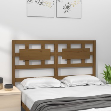 vidaXL Κεφαλάρι Κρεβατιού Μελί 165,5x4x100cm Μασίφ Ξύλο Πεύκου 1 τεμ.