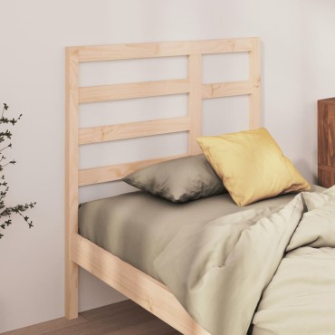vidaXL Κεφαλάρι Κρεβατιού 81x4x104cm από Μασίφ Ξύλο Πεύκου 1 τεμ.