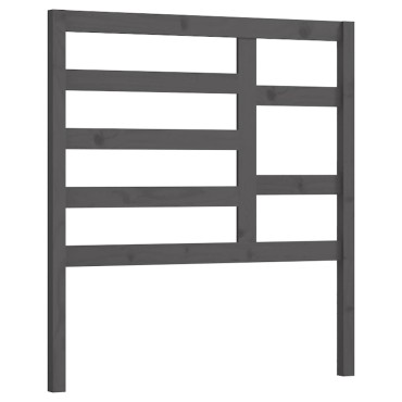 vidaXL Κεφαλάρι Κρεβατιού Γκρι 81x4x104cm από Μασίφ Ξύλο Πεύκου 1 τεμ.