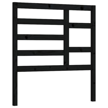vidaXL Κεφαλάρι Κρεβατιού Μαύρο 81x4x104cm από Μασίφ Ξύλο Πεύκου 1 τεμ.