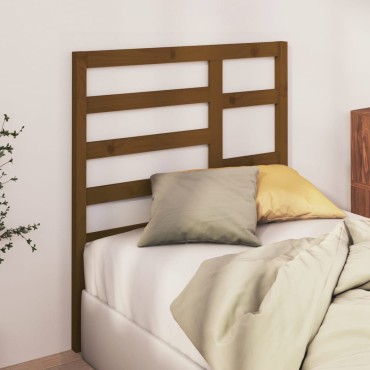 vidaXL Κεφαλάρι Κρεβατιού Μελί 106x4x104cm από Μασίφ Ξύλο Πεύκου 1 τεμ.