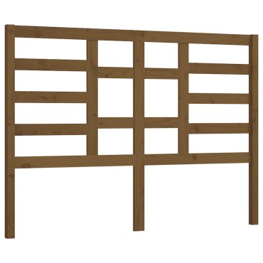 vidaXL Κεφαλάρι Κρεβατιού Μελί 146x4x104cm από Μασίφ Ξύλο Πεύκου 1 τεμ.