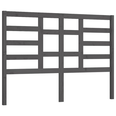 vidaXL Κεφαλάρι Κρεβατιού Γκρι 156x4x104cm από Μασίφ Ξύλο Πεύκου 1 τεμ.