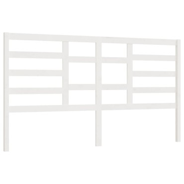 vidaXL Κεφαλάρι Κρεβατιού Λευκό 186x4x104cm Μασίφ Ξύλο Πεύκου 1 τεμ.