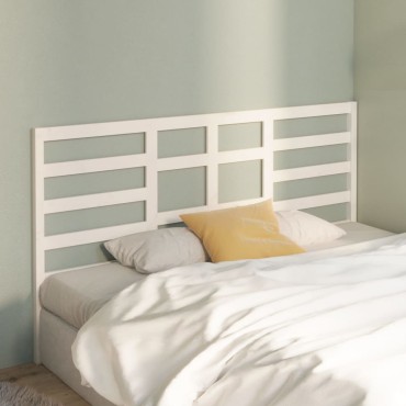 vidaXL Κεφαλάρι Κρεβατιού Λευκό 186x4x104cm Μασίφ Ξύλο Πεύκου 1 τεμ.