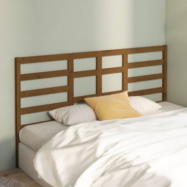 vidaXL Κεφαλάρι Κρεβατιού Μελί 186x4x104cm από Μασίφ Ξύλο Πεύκου 1 τεμ.