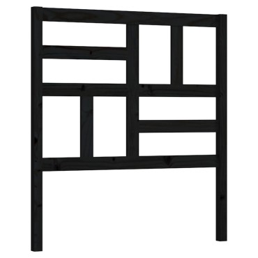 vidaXL Κεφαλάρι Κρεβατιού Μαύρο 81x4x104cm από Μασίφ Ξύλο Πεύκου 1 τεμ.