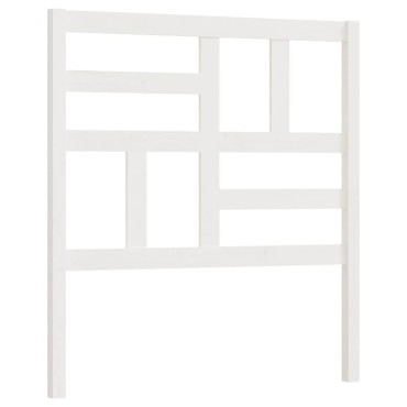 vidaXL Κεφαλάρι Κρεβατιού Λευκό 96x4x104cm Μασίφ Ξύλο Πεύκου 1 τεμ.