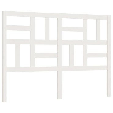 vidaXL Κεφαλάρι Κρεβατιού Λευκό 141x4x104cm από Μασίφ Ξύλο Πεύκου 1 τεμ.