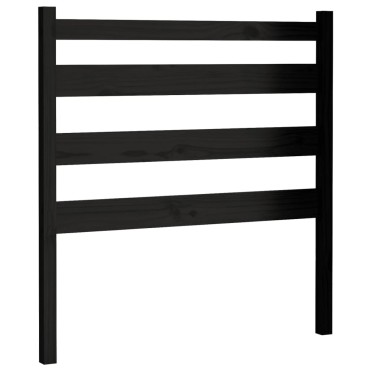vidaXL Κεφαλάρι Κρεβατιού Μαύρο 96x4x100cm από Μασίφ Ξύλο Πεύκου 1 τεμ.