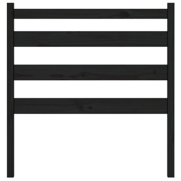vidaXL Κεφαλάρι Κρεβατιού Μαύρο 96x4x100cm από Μασίφ Ξύλο Πεύκου 1 τεμ.