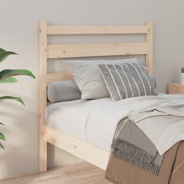 vidaXL Κεφαλάρι Κρεβατιού 106x4x100cm από Μασίφ Ξύλο Πεύκου 1 τεμ.
