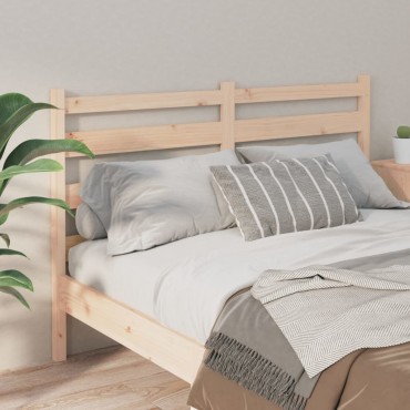 vidaXL Κεφαλάρι Κρεβατιού 126x4x100cm από Μασίφ Ξύλο Πεύκου 1 τεμ.