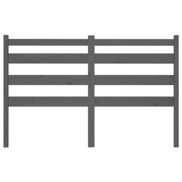 vidaXL Κεφαλάρι Κρεβατιού Γκρι 141x4x100cm από Μασίφ Ξύλο Πεύκου 1 τεμ.