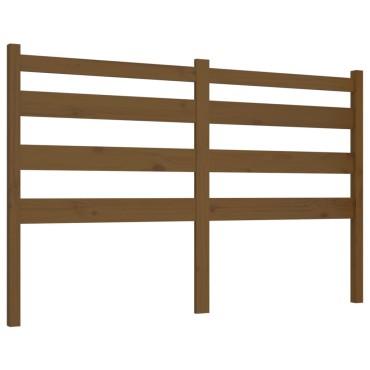 vidaXL Κεφαλάρι Κρεβατιού Μελί 141x4x100cm από Μασίφ Ξύλο Πεύκου 1 τεμ.