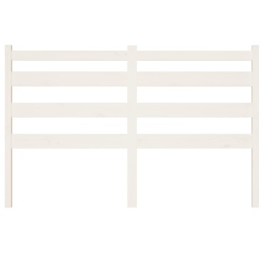 vidaXL Κεφαλάρι Κρεβατιού Λευκό 146x4x100cm Μασίφ Ξύλο Πεύκου 1 τεμ.