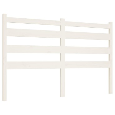 vidaXL Κεφαλάρι Κρεβατιού Λευκό 166x4x100cm Μασίφ Ξύλο Πεύκου 1 τεμ.