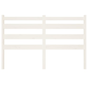 vidaXL Κεφαλάρι Κρεβατιού Λευκό 166x4x100cm Μασίφ Ξύλο Πεύκου 1 τεμ.