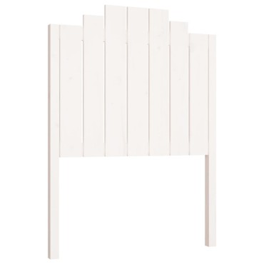 vidaXL Κεφαλάρι Κρεβατιού Λευκό 81x4x110cm από Μασίφ Ξύλο Πεύκου 1 τεμ.