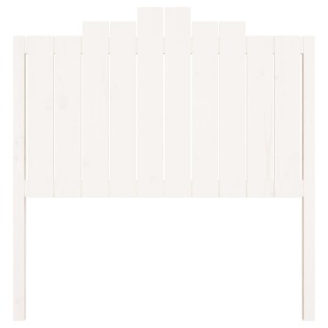 vidaXL Κεφαλάρι Κρεβατιού Λευκό 106x4x110cm Μασίφ Ξύλο Πεύκου 1 τεμ.