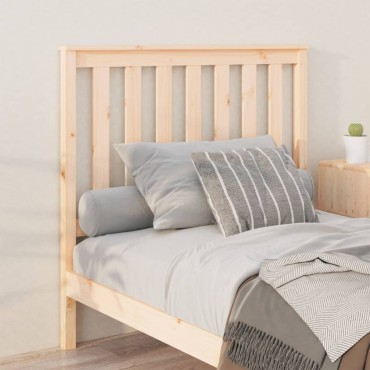 vidaXL Κεφαλάρι Κρεβατιού 106x6x101cm από Μασίφ Ξύλο Πεύκου 1 τεμ.