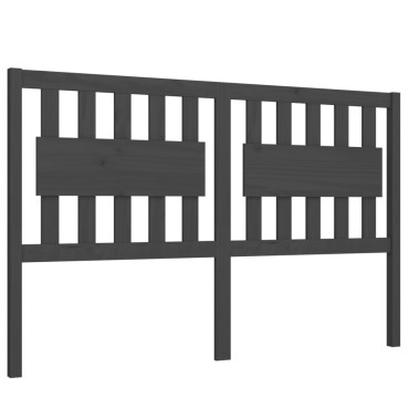 vidaXL Κεφαλάρι Κρεβατιού Γκρι 155,5x4x100cm Μασίφ Ξύλο Πεύκου 1 τεμ.