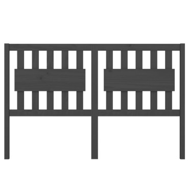 vidaXL Κεφαλάρι Κρεβατιού Γκρι 155,5x4x100cm Μασίφ Ξύλο Πεύκου 1 τεμ.