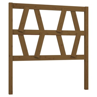 vidaXL Κεφαλάρι Κρεβατιού Μελί 81x4x100cm από Μασίφ Ξύλο Πεύκου 1 τεμ.