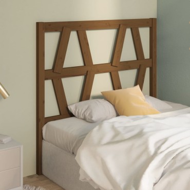 vidaXL Κεφαλάρι Κρεβατιού Μελί 81x4x100cm από Μασίφ Ξύλο Πεύκου 1 τεμ.