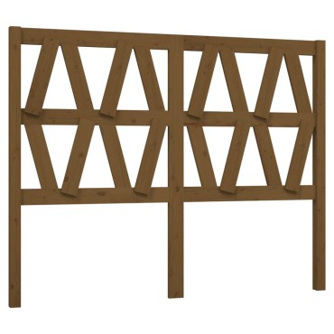 vidaXL Κεφαλάρι κρεβατιού Καφέ 126x4x100cm από Μασίφ Ξύλο Πεύκου 1 τεμ.