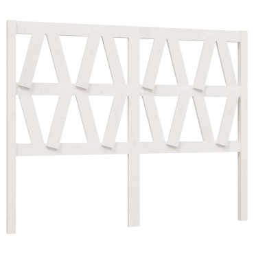 vidaXL Κεφαλάρι Κρεβατιού Λευκό 156x4x100cm Μασίφ Ξύλο Πεύκου 1 τεμ.