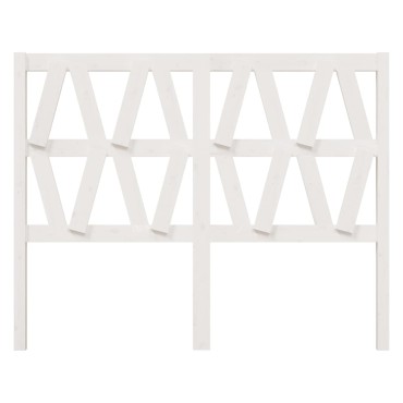 vidaXL Κεφαλάρι Κρεβατιού Λευκό 156x4x100cm Μασίφ Ξύλο Πεύκου 1 τεμ.
