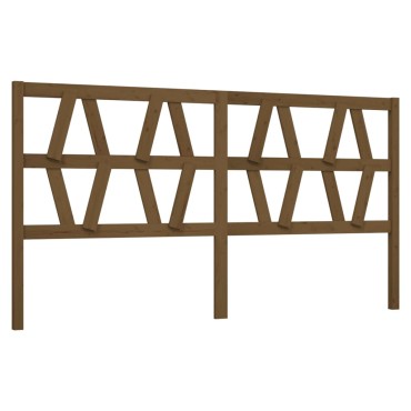 vidaXL Κεφαλάρι Κρεβατιού Μελί 206x4x100cm από Μασίφ Ξύλο Πεύκου 1 τεμ.