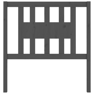 vidaXL Κεφαλάρι Γκρι 81x4x100cm από Μασίφ Ξύλο Πεύκου 1 τεμ.