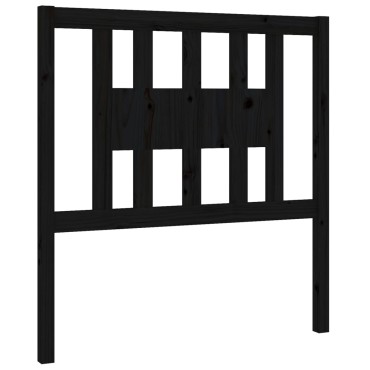vidaXL Κεφαλάρι Μαύρο 96x4x100cm από Μασίφ Ξύλο Πεύκου 1 τεμ.