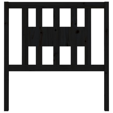 vidaXL Κεφαλάρι Μαύρο 106x4x100cm Μασίφ Ξύλο Πεύκου 1 τεμ.