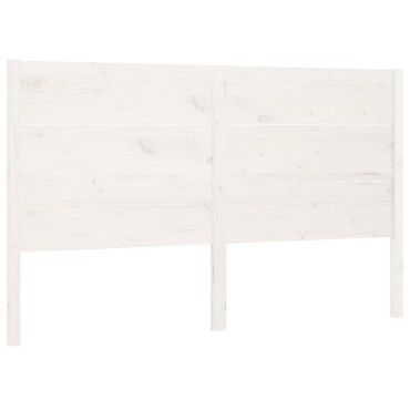 vidaXL Κεφαλάρι Κρεβατιού Λευκό 141x4x100cm Μασίφ Ξύλο Πεύκου 1 τεμ.