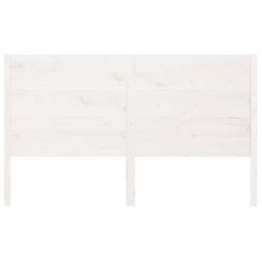 vidaXL Κεφαλάρι Κρεβατιού Λευκό 141x4x100cm Μασίφ Ξύλο Πεύκου 1 τεμ.