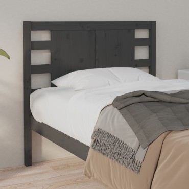vidaXL Κεφαλάρι Γκρι 106x4x100cm από Μασίφ Ξύλο Πεύκου 1 τεμ.