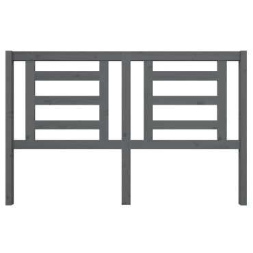 vidaXL Κεφαλάρι Κρεβατιού Γκρι 156x4x100cm από Μασίφ Ξύλο Πεύκου 1 τεμ.