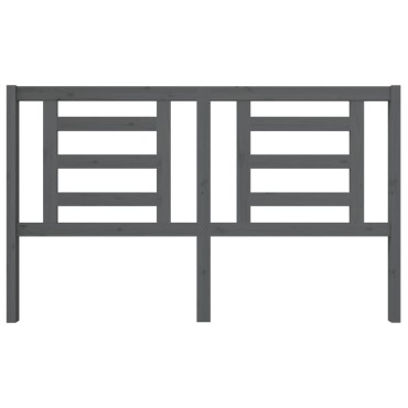 vidaXL Κεφαλάρι Κρεβατιού Γκρι 166x4x100cm από Μασίφ Ξύλο Πεύκου 1 τεμ.