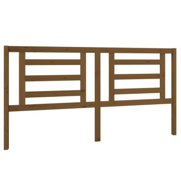 vidaXL Κεφαλάρι Κρεβατιού Μελί 186x4x100cm από Μασίφ Ξύλο Πεύκου 1 τεμ.