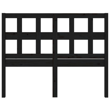 vidaXL Κεφαλάρι Κρεβατιού Μαύρο 185,5x4x100cm Μασίφ Ξύλο Πεύκου 1 τεμ.