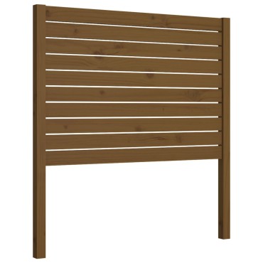 vidaXL Κεφαλάρι Κρεβατιού Καφέ Μελί 106x4x100cm Μασίφ Ξύλο Πεύκου 1 τεμ.