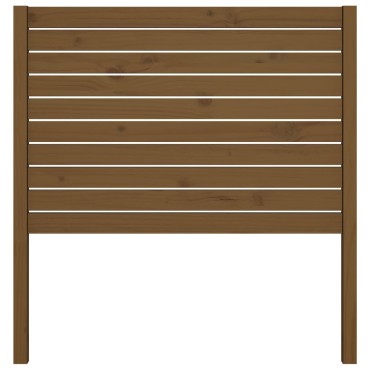 vidaXL Κεφαλάρι Κρεβατιού Καφέ Μελί 106x4x100cm Μασίφ Ξύλο Πεύκου 1 τεμ.