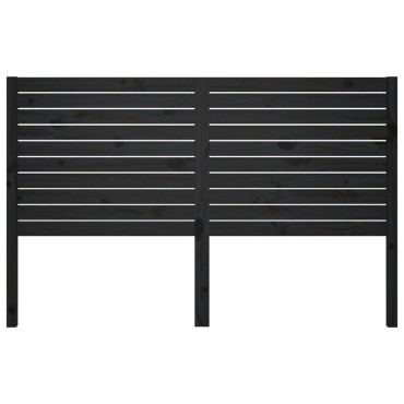 vidaXL Κεφαλάρι Κρεβατιού Μαύρο 156x4x100cm Μασίφ Ξύλο Πεύκου 1 τεμ.