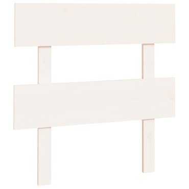 vidaXL Κεφαλάρι Κρεβατιού Λευκό 103,5x3x81cm Μασίφ Ξύλο Πεύκου 1 τεμ.