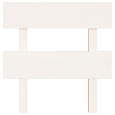 vidaXL Κεφαλάρι Κρεβατιού Λευκό 103,5x3x81cm Μασίφ Ξύλο Πεύκου 1 τεμ.