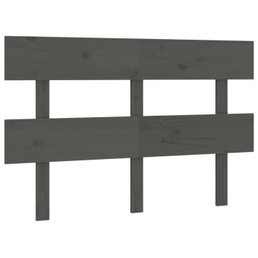 vidaXL Κεφαλάρι Κρεβατιού Γκρι 138x3x81cm από Μασίφ Ξύλο Πεύκου 1 τεμ.